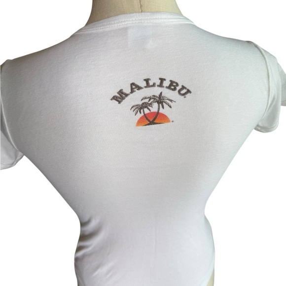 Y2K Made in USA Whimsical Malibu Coconut Baby Tee size Medium - Picture 6 of 12